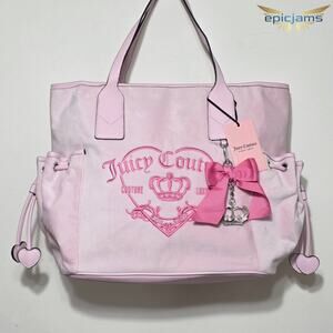 Juicy Couture Girlie Royalti Pink Tote Bag New